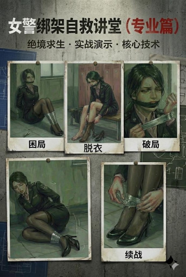 女警自救讲堂专业篇（3），女警讲述被中级绑匪绑架该如何自救（内含失禁，换衣）完结预览图